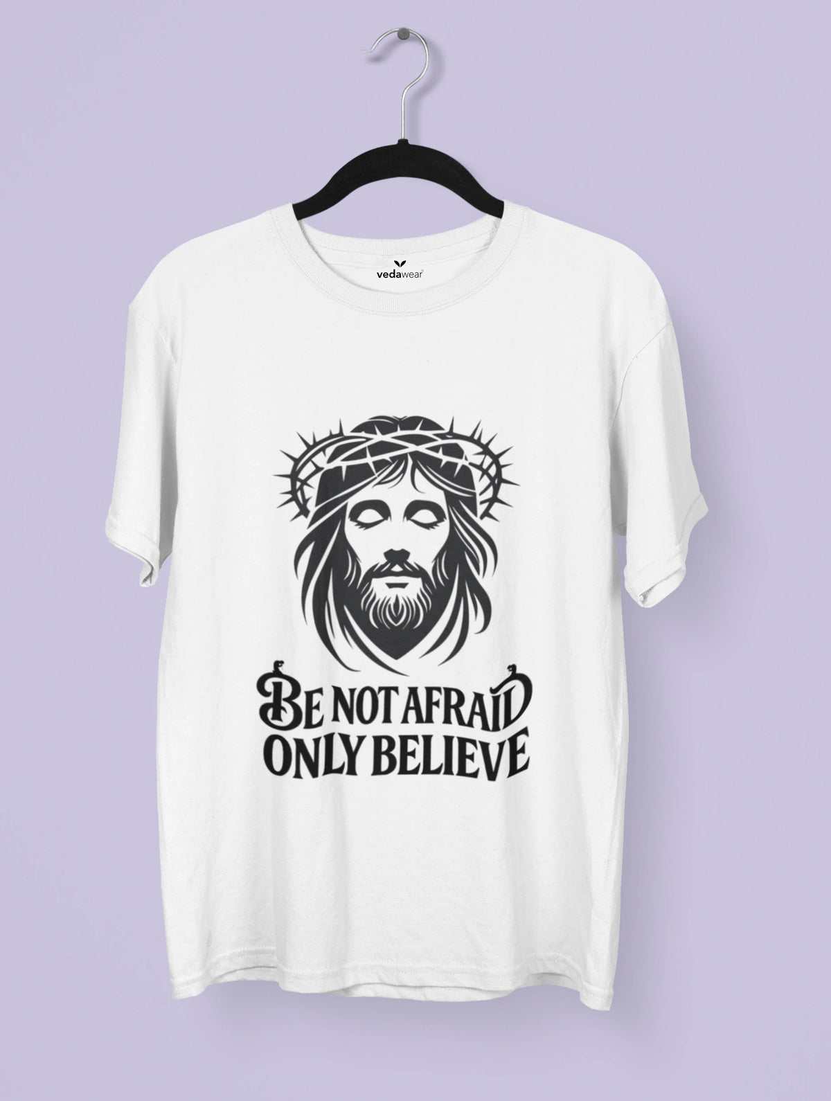 Only Believe – Christ Faith Premium Tee – Artistic Premium Cotton Tee by Vedawear 