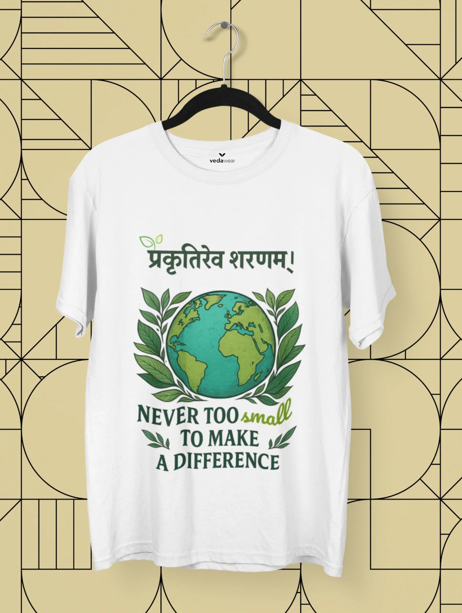 Prakritireva Sharanam – Premium Tee – Artistic Premium Cotton Tee by Vedawear 