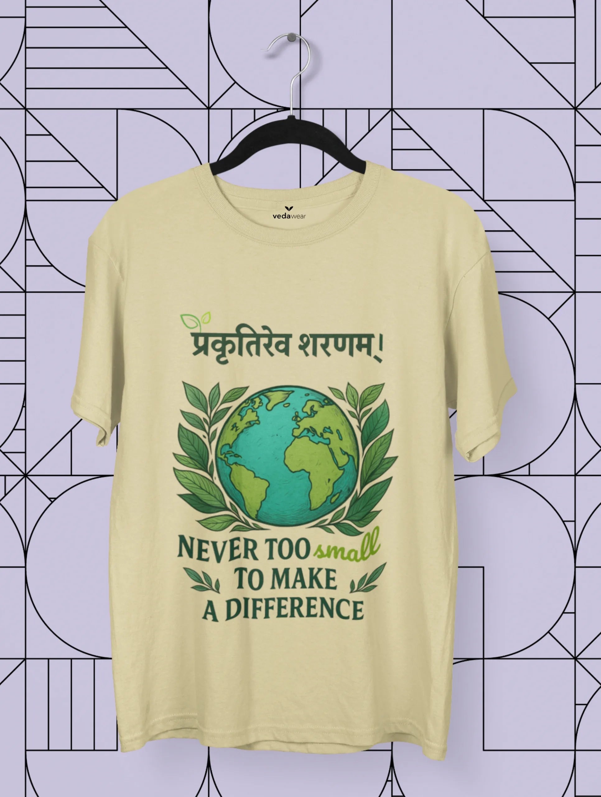 Prakritireva Sharanam – Premium Tee – Artistic Premium Cotton Tee by Vedawear 