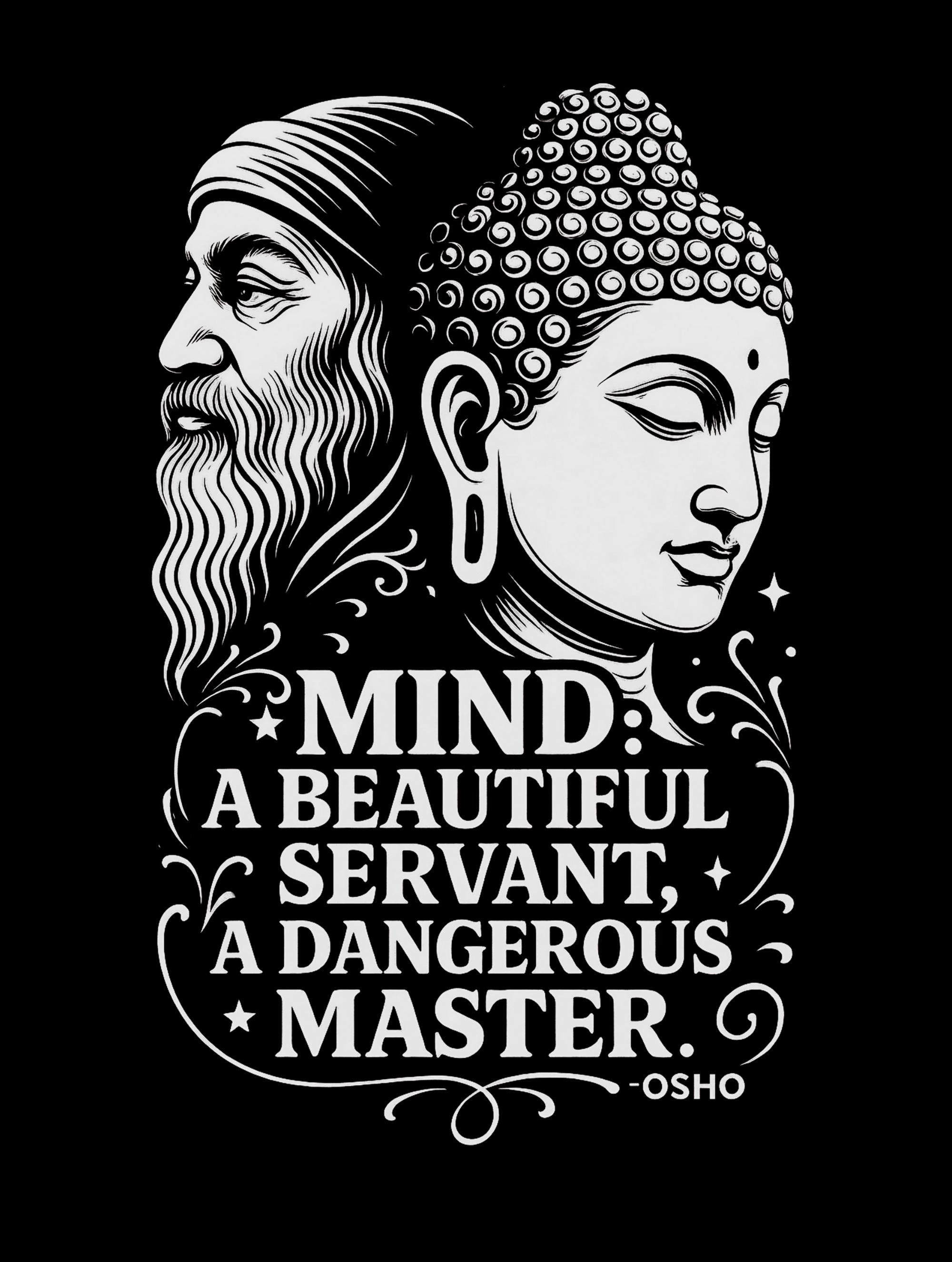 Premium Dual Wisdom Tee (Minimal Edition) – Artistic Premium Cotton Tee by Vedawear India