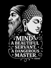 Premium Dual Wisdom Tee (Minimal Edition) – Artistic Premium Cotton Tee by Vedawear India