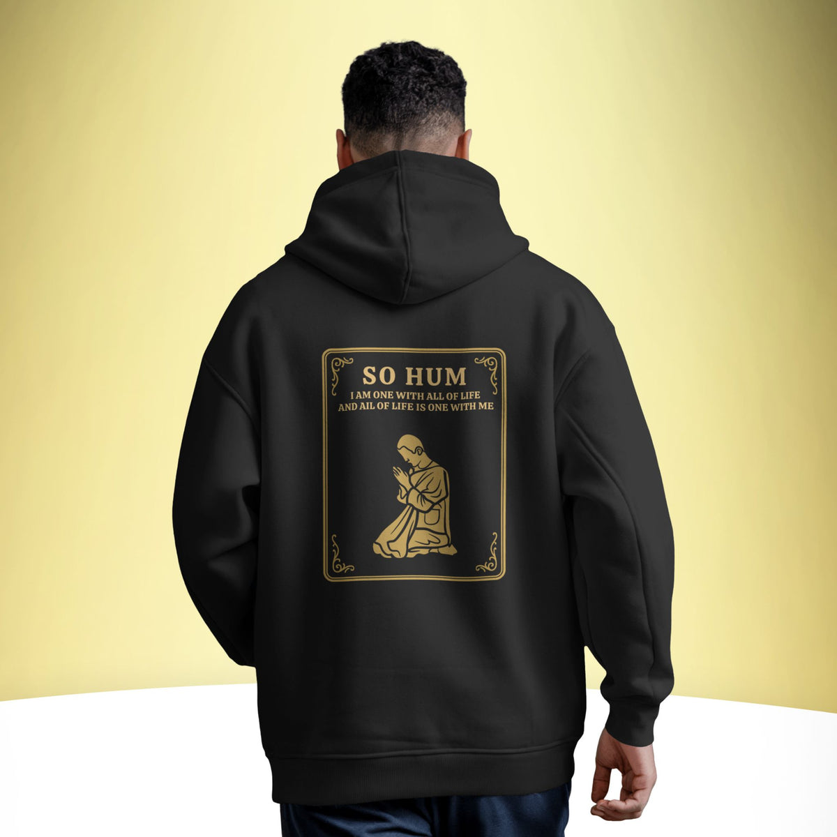 So Hum – Eternal Oneness Oversized Hoodie – Artistic Premium Cotton Tee by Vedawear India 