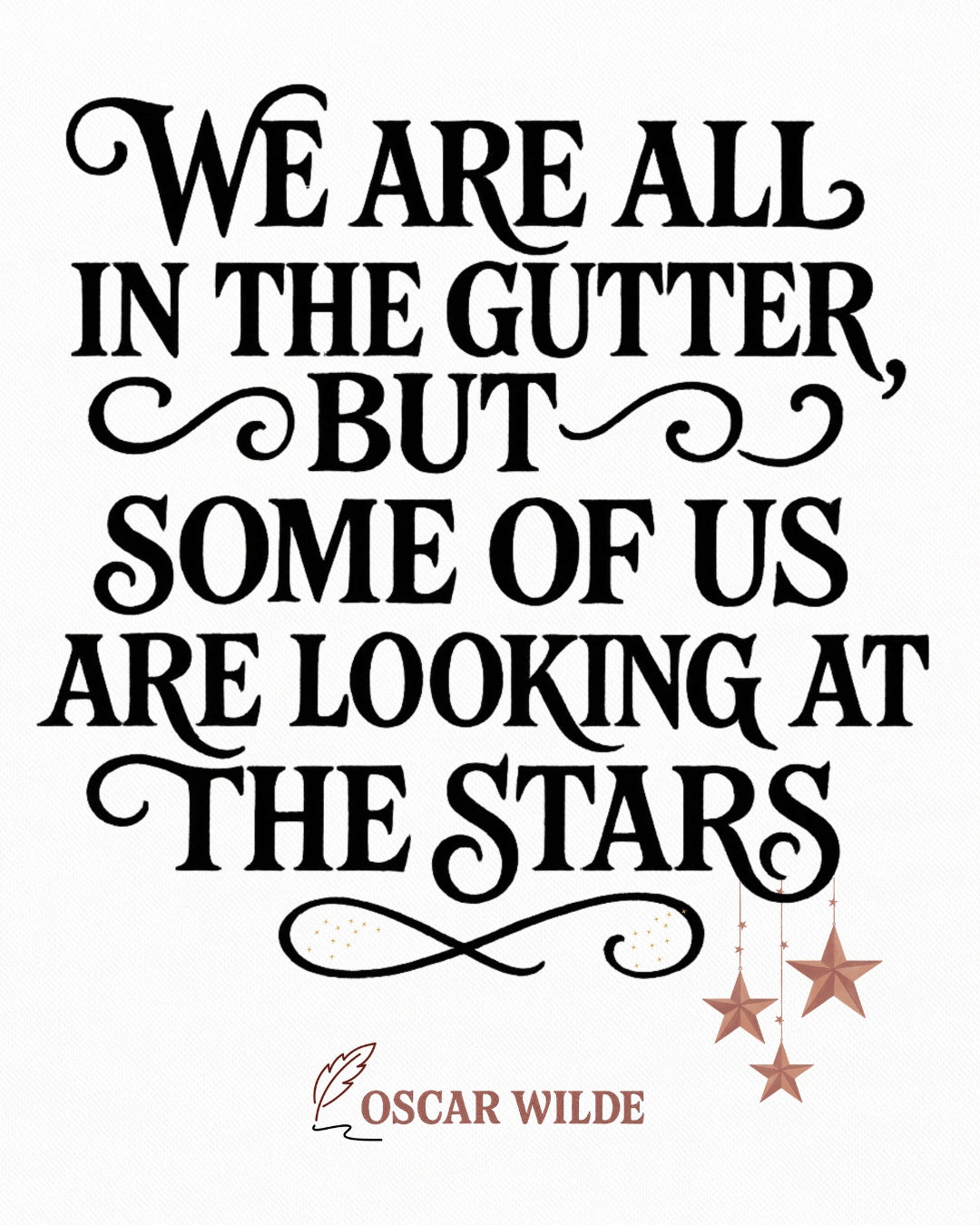 Stars – Oscar Wilde Premium Tee – Artistic Premium Cotton Tee by Vedawear 