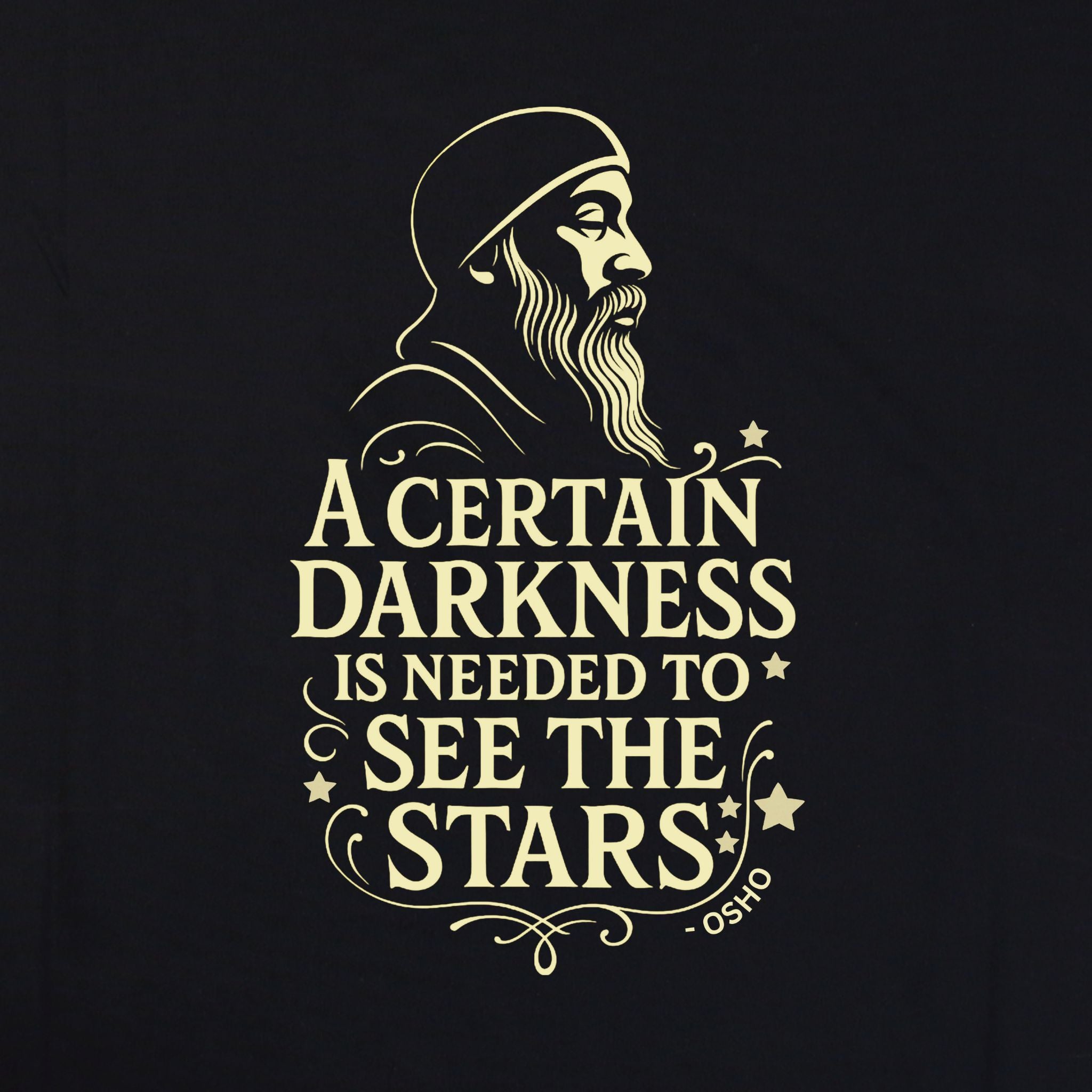 Stars – Osho-Inspired Premium Tee – Artistic Premium Cotton Tee by Vedawear  