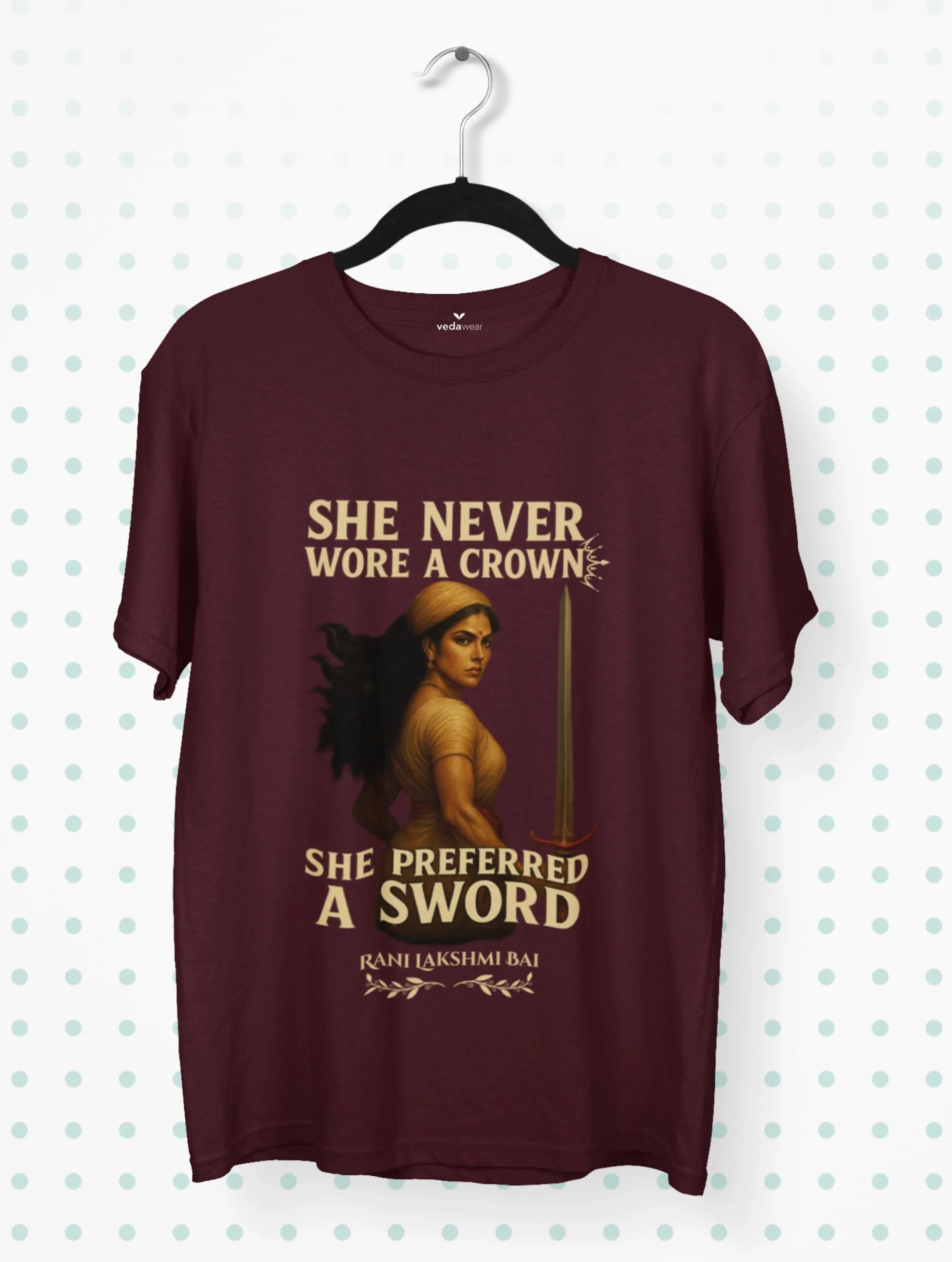 Sword – Rani Lakshmi Bai Premium Tee – Artistic Premium Cotton Tee by Vedawear 