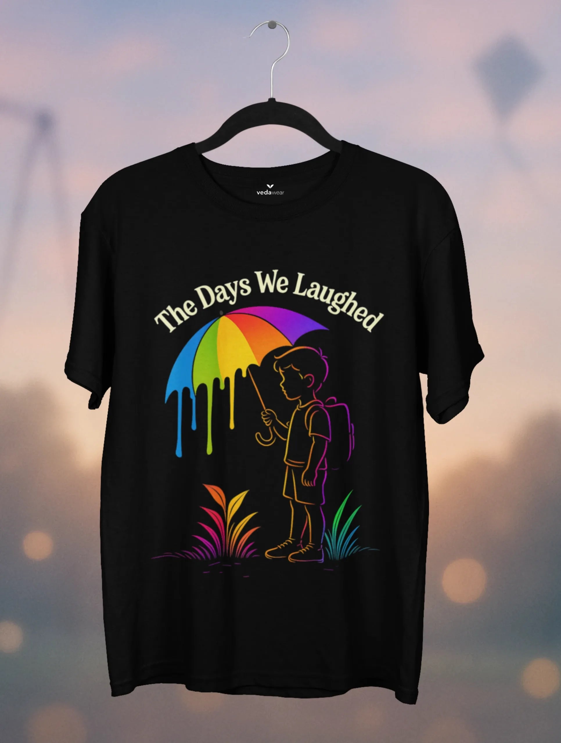 The Days We Laughed – Premium Tee – Artistic Premium Cotton Tee by Vedawear 