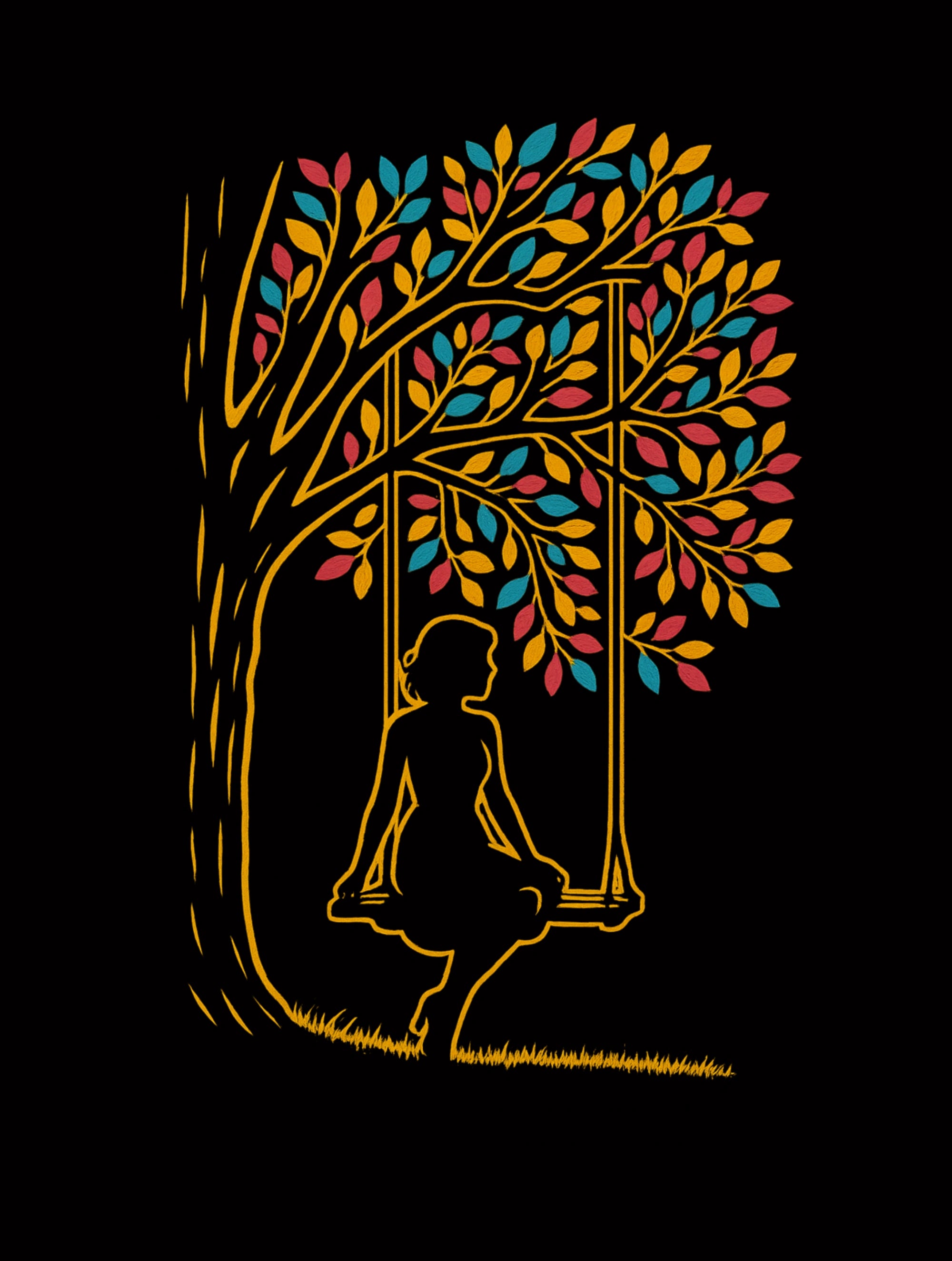 Tree of Joy – Premium Tee – Artistic Premium Cotton Tee by Vedawear 