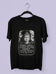 Truths – Osho, Buddha & Kabir Tee (Black Edition) – Artistic Premium Cotton Tee by Vedawear India