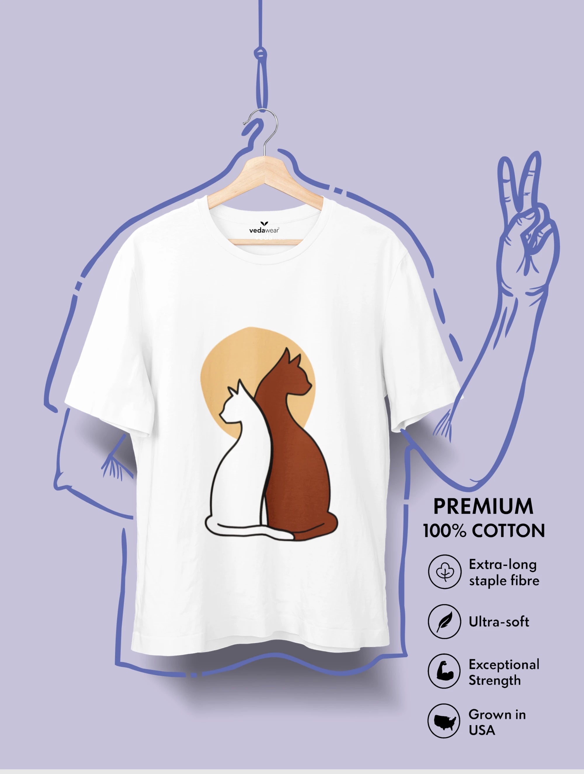 Twin Cats Harmony – Premium Tee