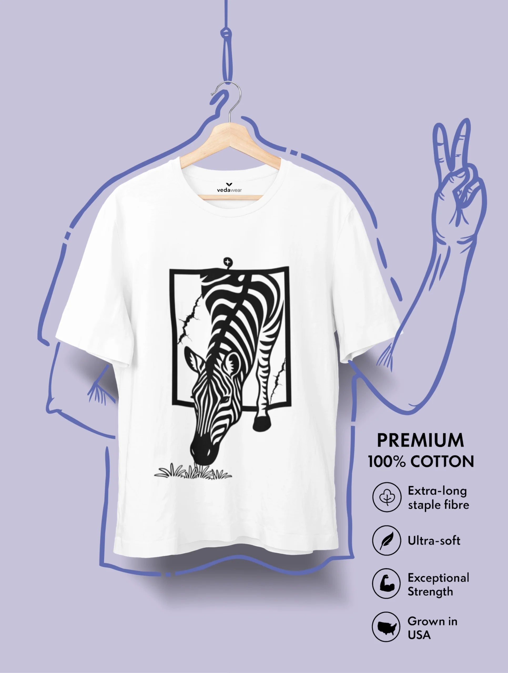 Wild Illusion – Artistic Premium Tee – Artistic Premium Cotton Tee by Vedawear 