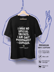 albert einstein curiosity quote premium black tee vedawear 1 scaled