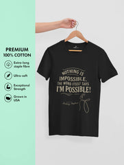 audrey hepburn impossible possible quote premium tee vedawear scaled