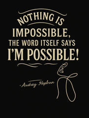 audrey hepburn nothing is impossible quote premium tee vedawear D scaled