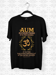 aum is everything om universe consciousness black tee vedawear B scaled