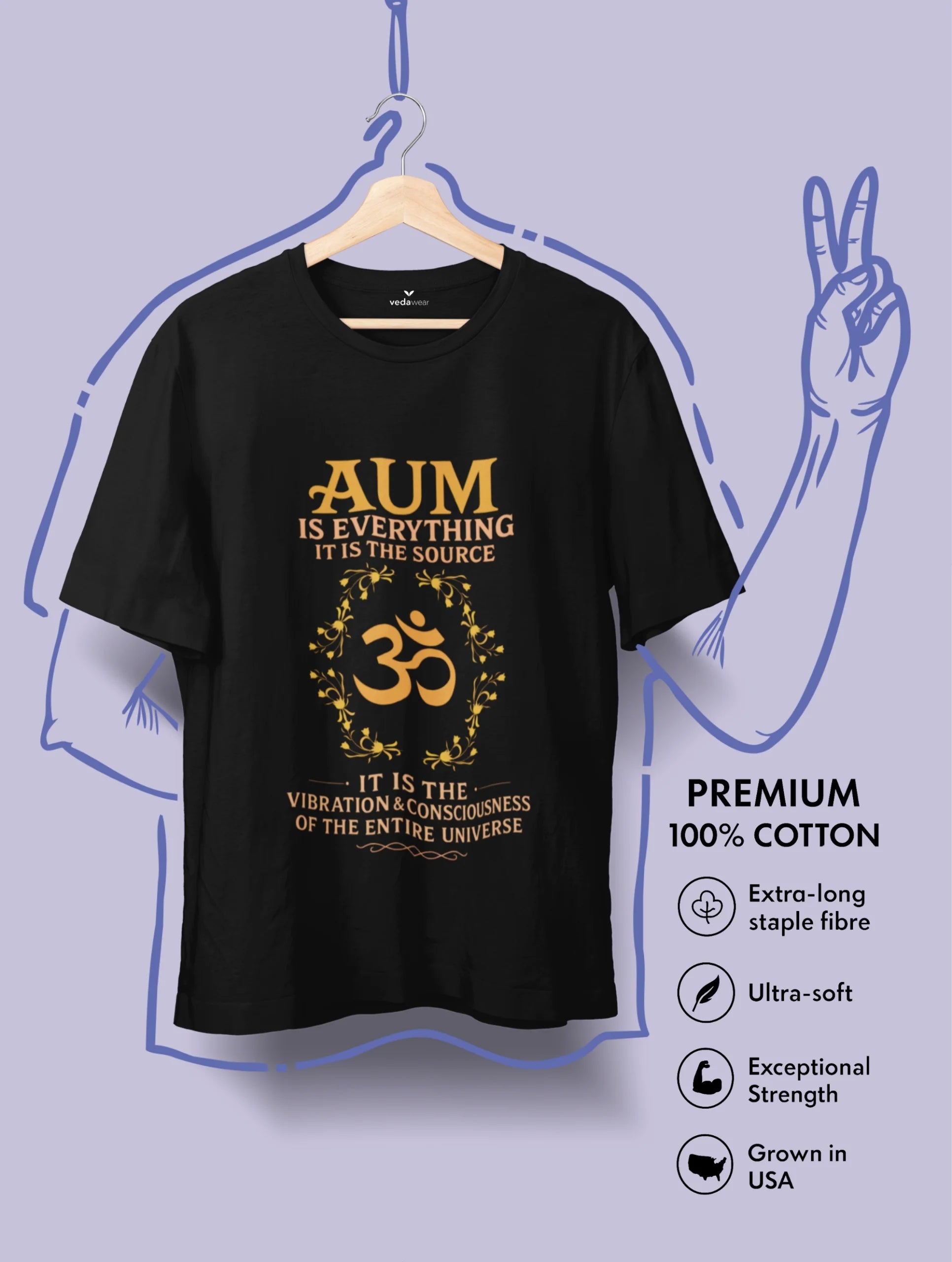 aum is everything om vibration consciousness premium tee vedawear scaled