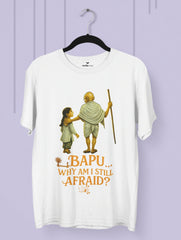 bapu why am i still afraid gandhi quote tshirt vedawear W scaled