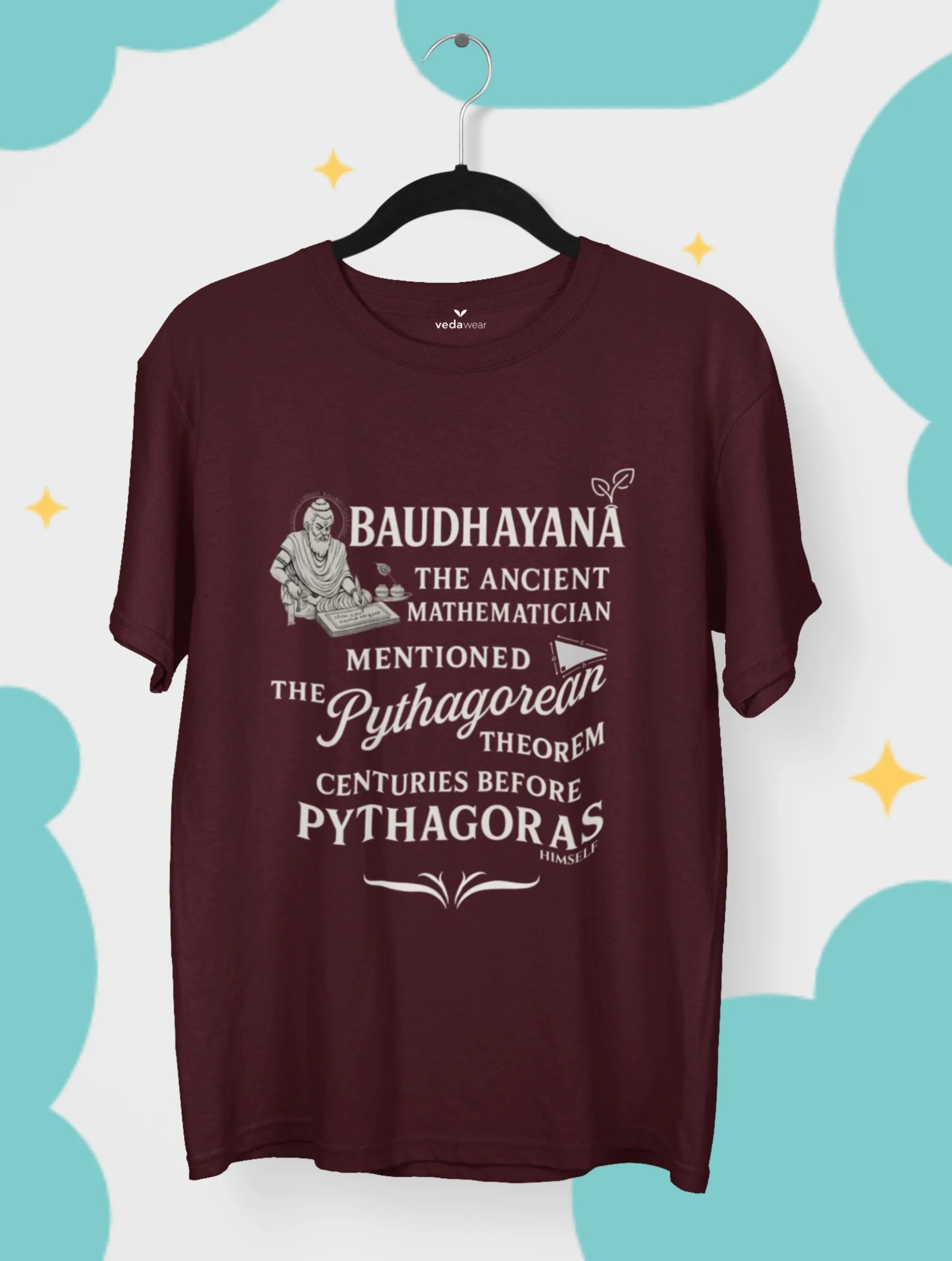 baudhayana pythagorean theorem before pythagoras tee vedawear M scaled