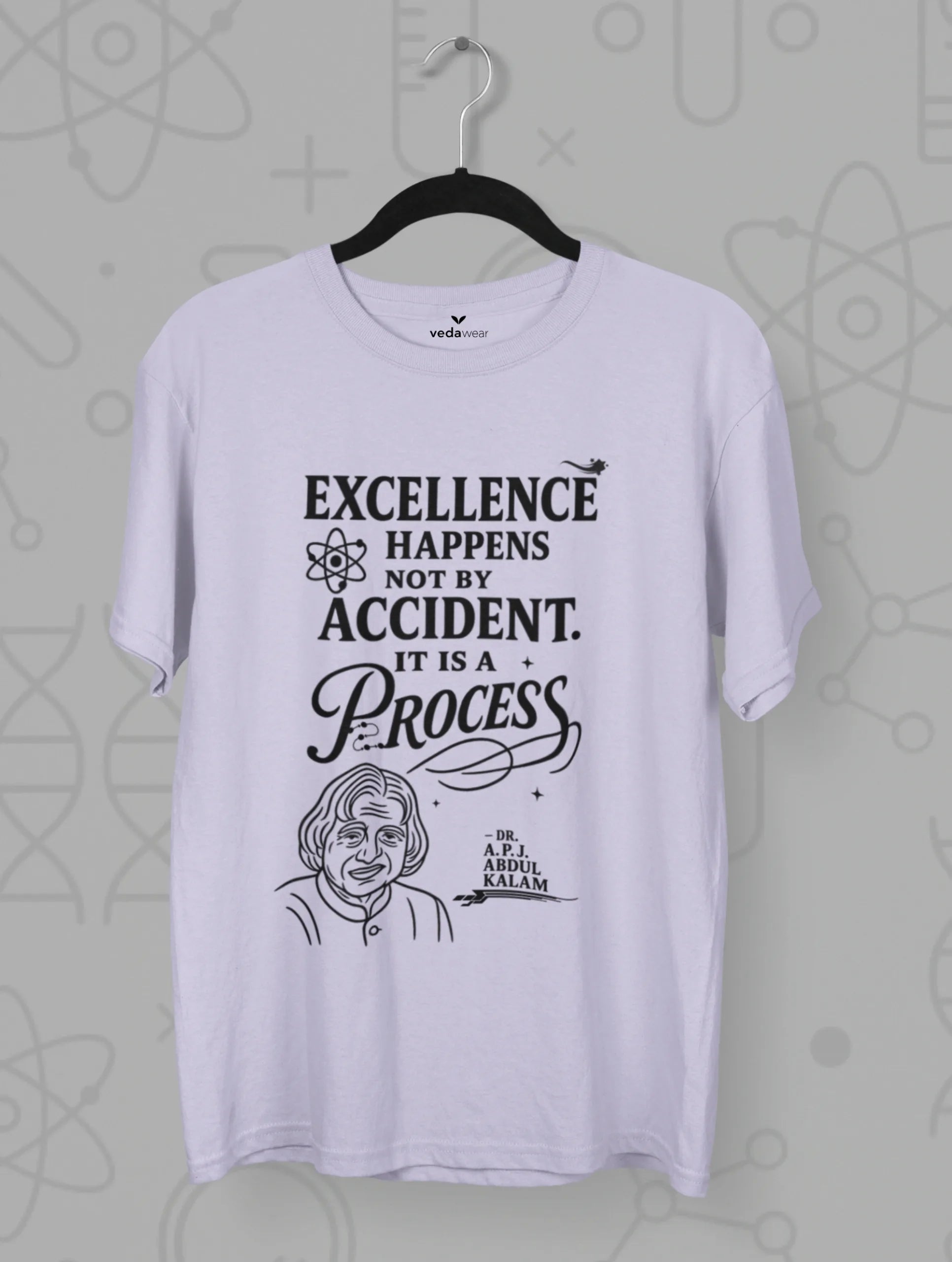 excellence is a process abdul kalam premium tee white edition vedawear L scaled
