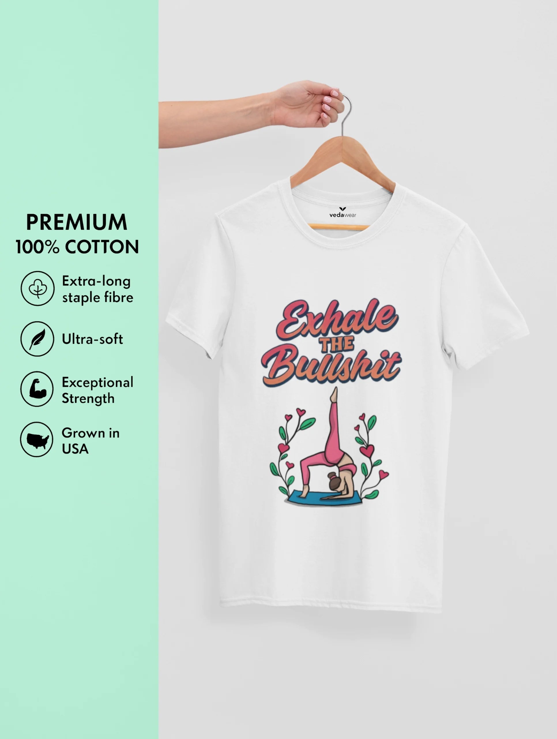 exhale the bullshit yoga premium tee vedawear scaled