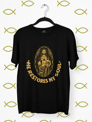 he restores my soul jesus christ premium tee vedawear B scaled