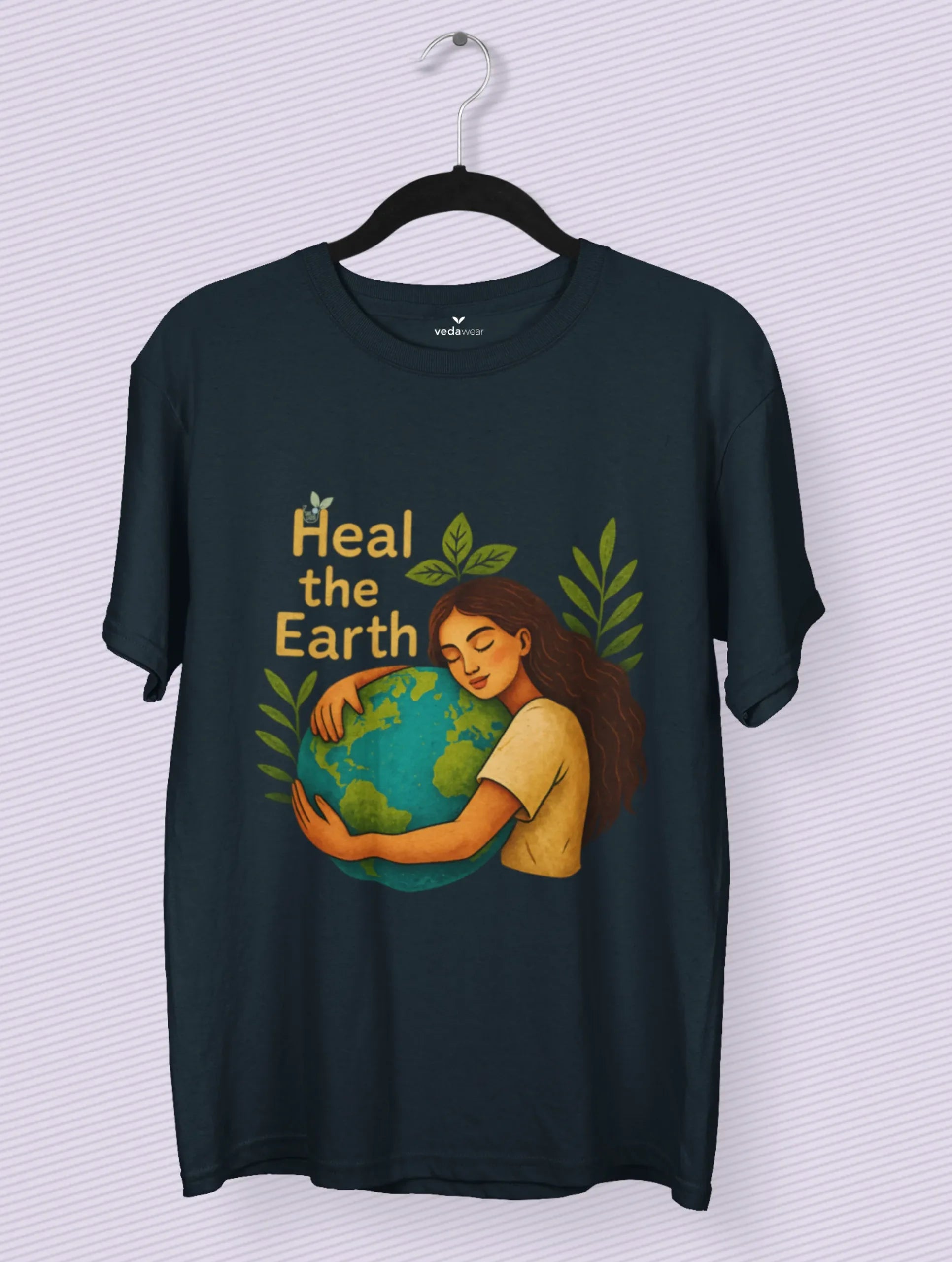 heal the earth premium eco awareness tee supima beige vedawear NB scaled
