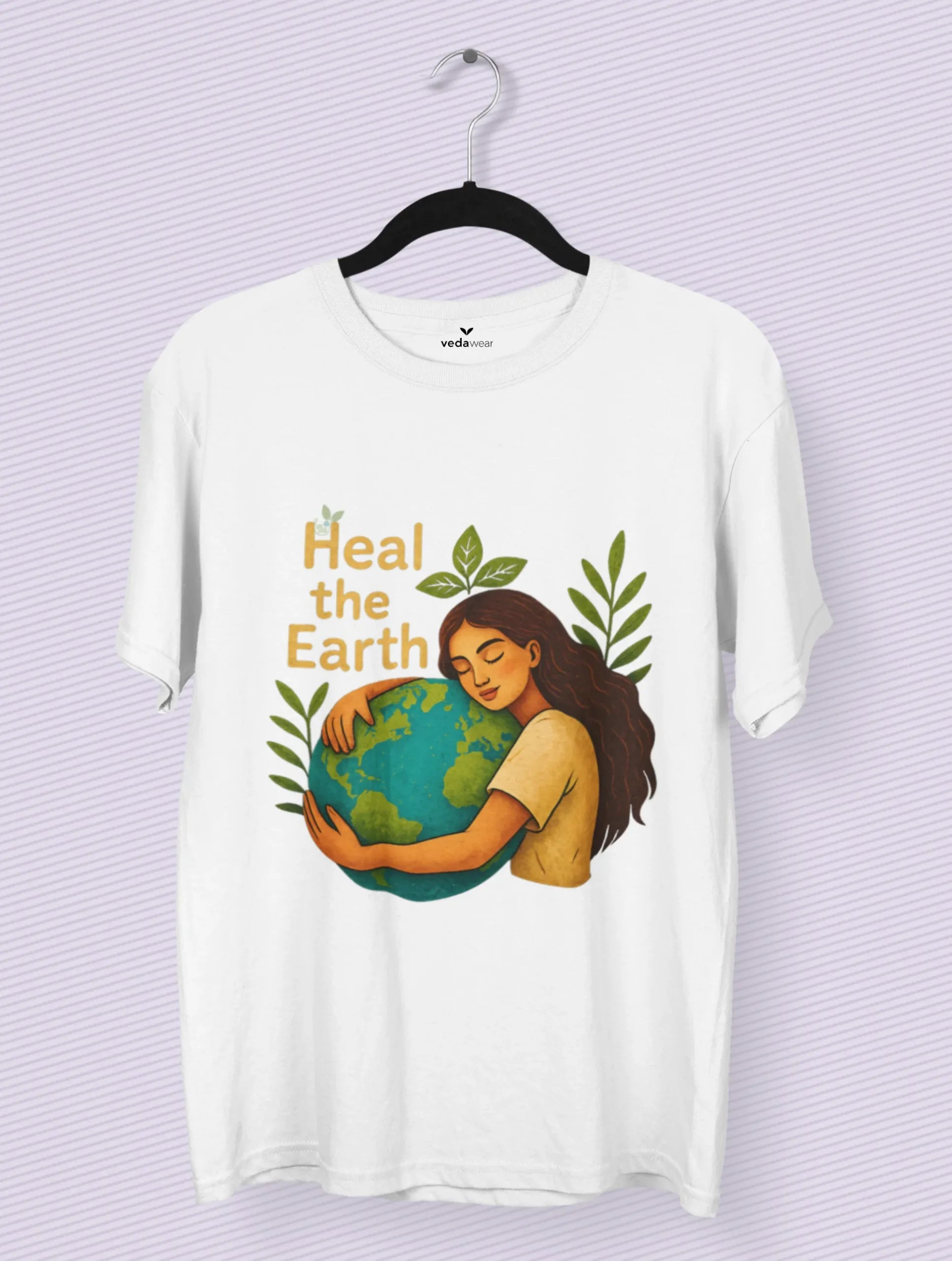 heal the earth premium eco awareness tee supima beige vedawear W scaled
