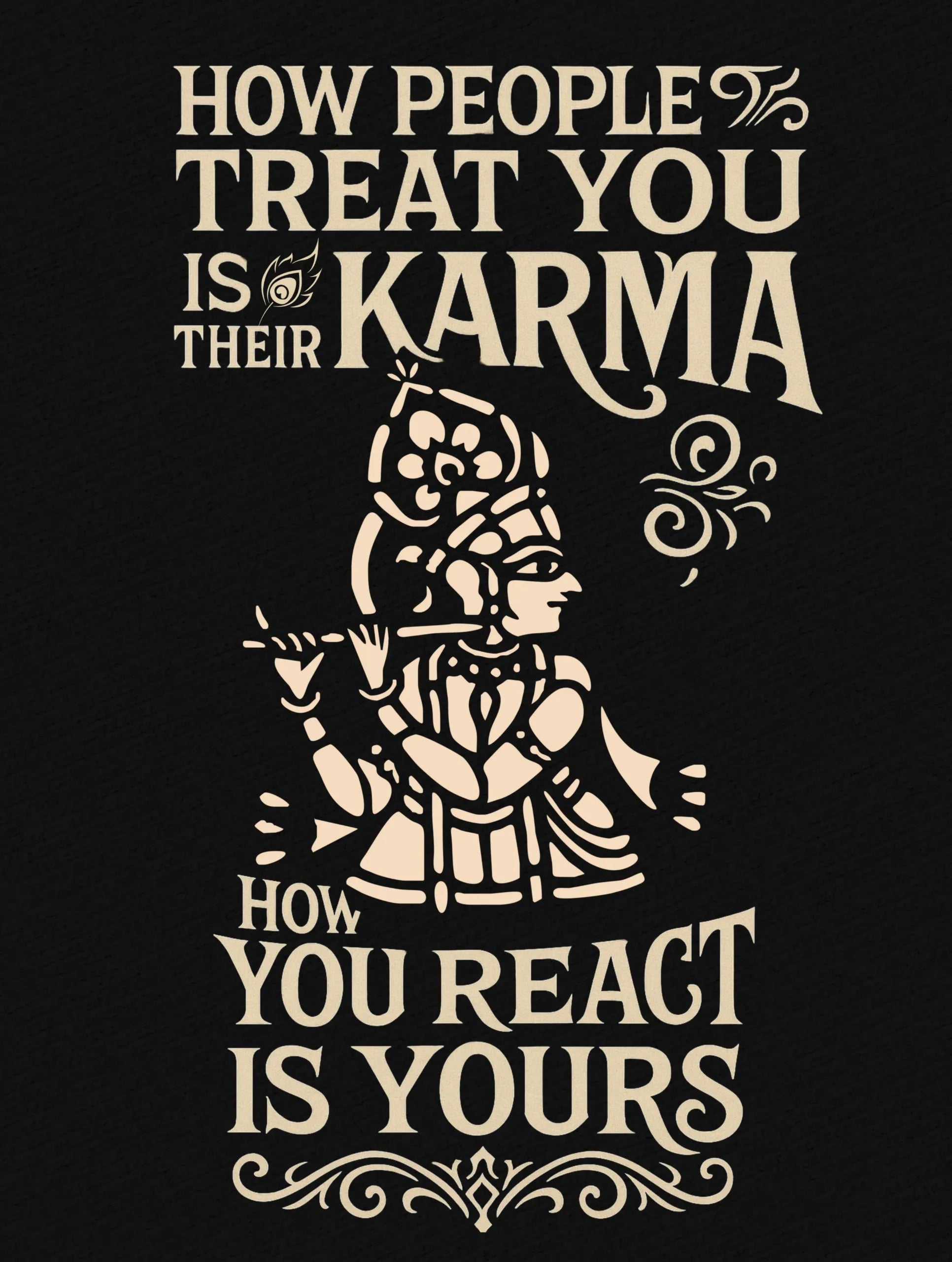 how people treat you krishna karma quote premium tee vedawear scaled