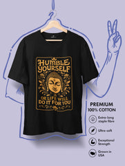 humble yourself or life will do it for you buddha premium tee vedawear scaled