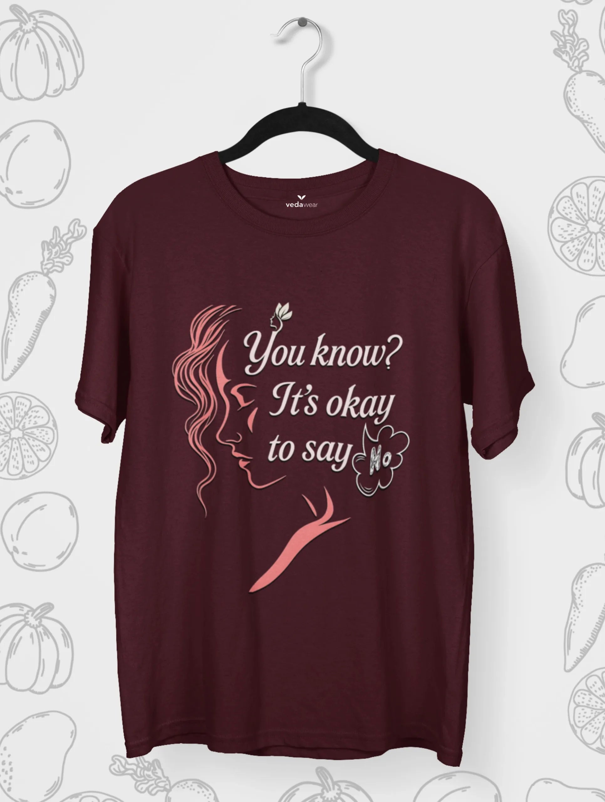 its okay to say no women empowerment quote tshirt vedawear M scaled