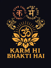 karm hi bhakti hai om symbol hindu spiritual tee vedawear D scaled