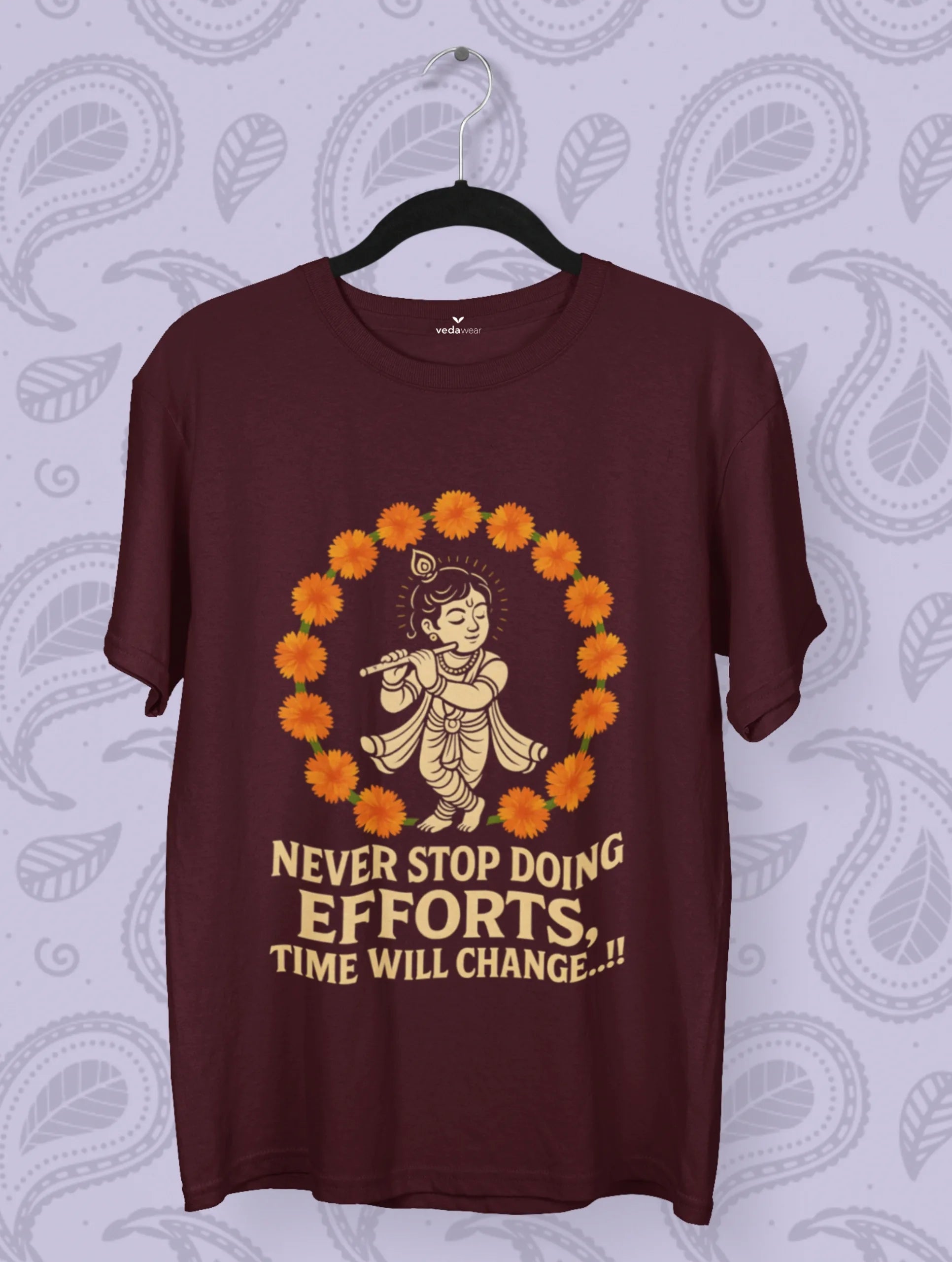 krishna never stop efforts motivation quote premium tee vedawear M scaled