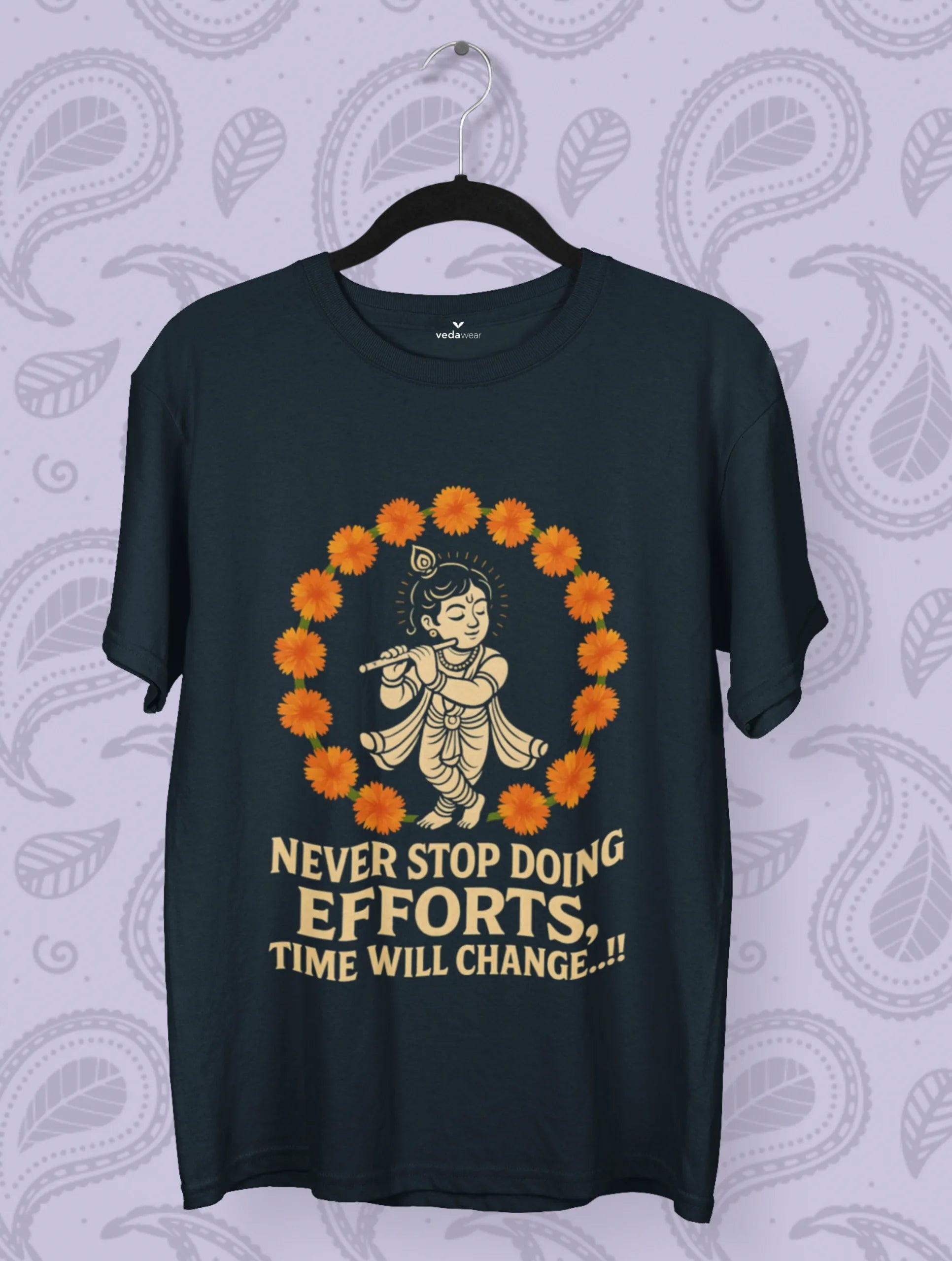krishna never stop efforts motivation quote premium tee vedawear NB scaled