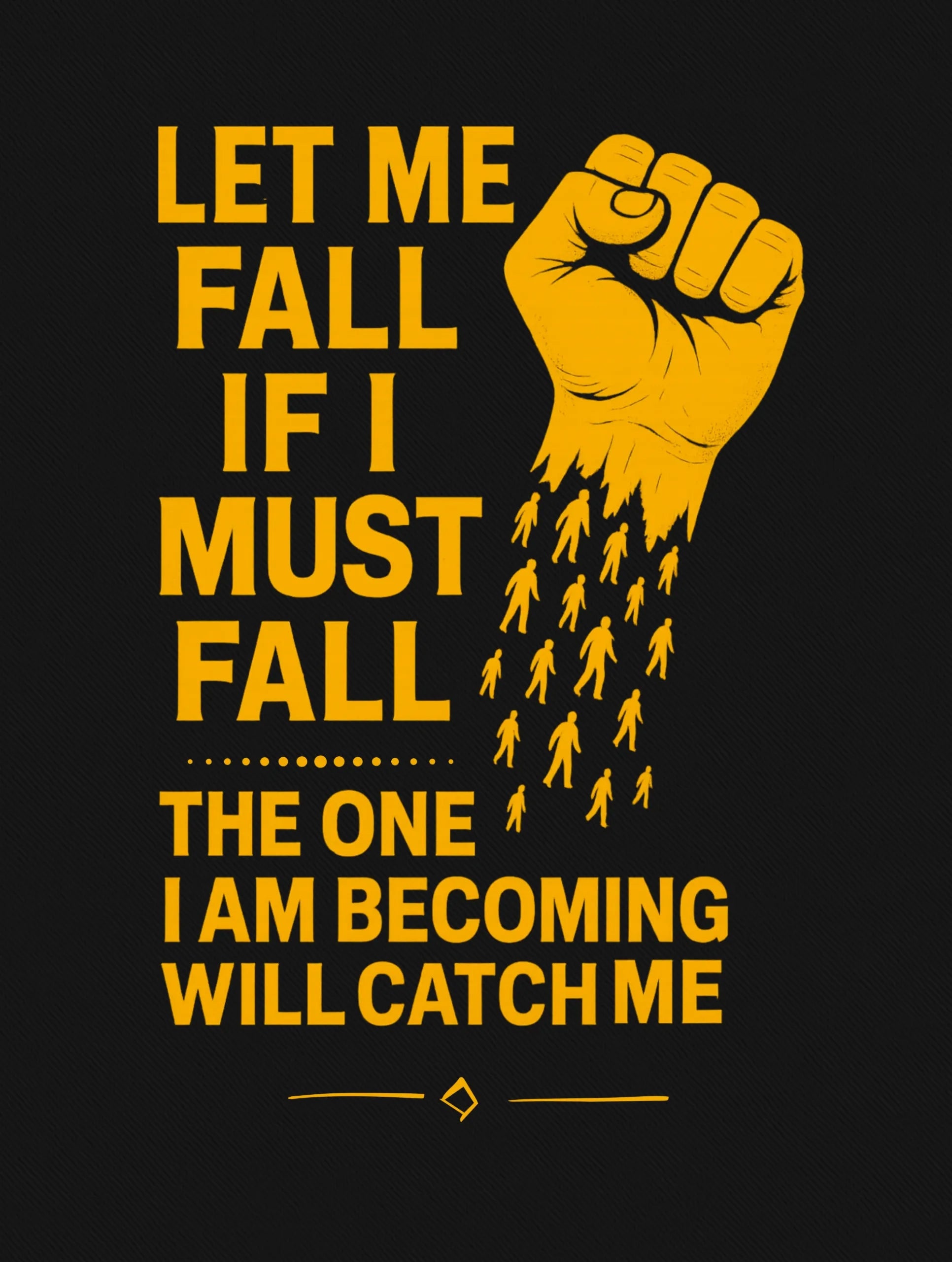 let me fall if i must black motivational premium tee vedawear D scaled