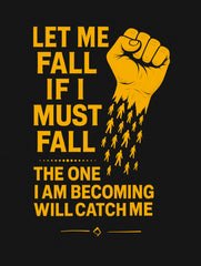 let me fall if i must black motivational premium tee vedawear D scaled
