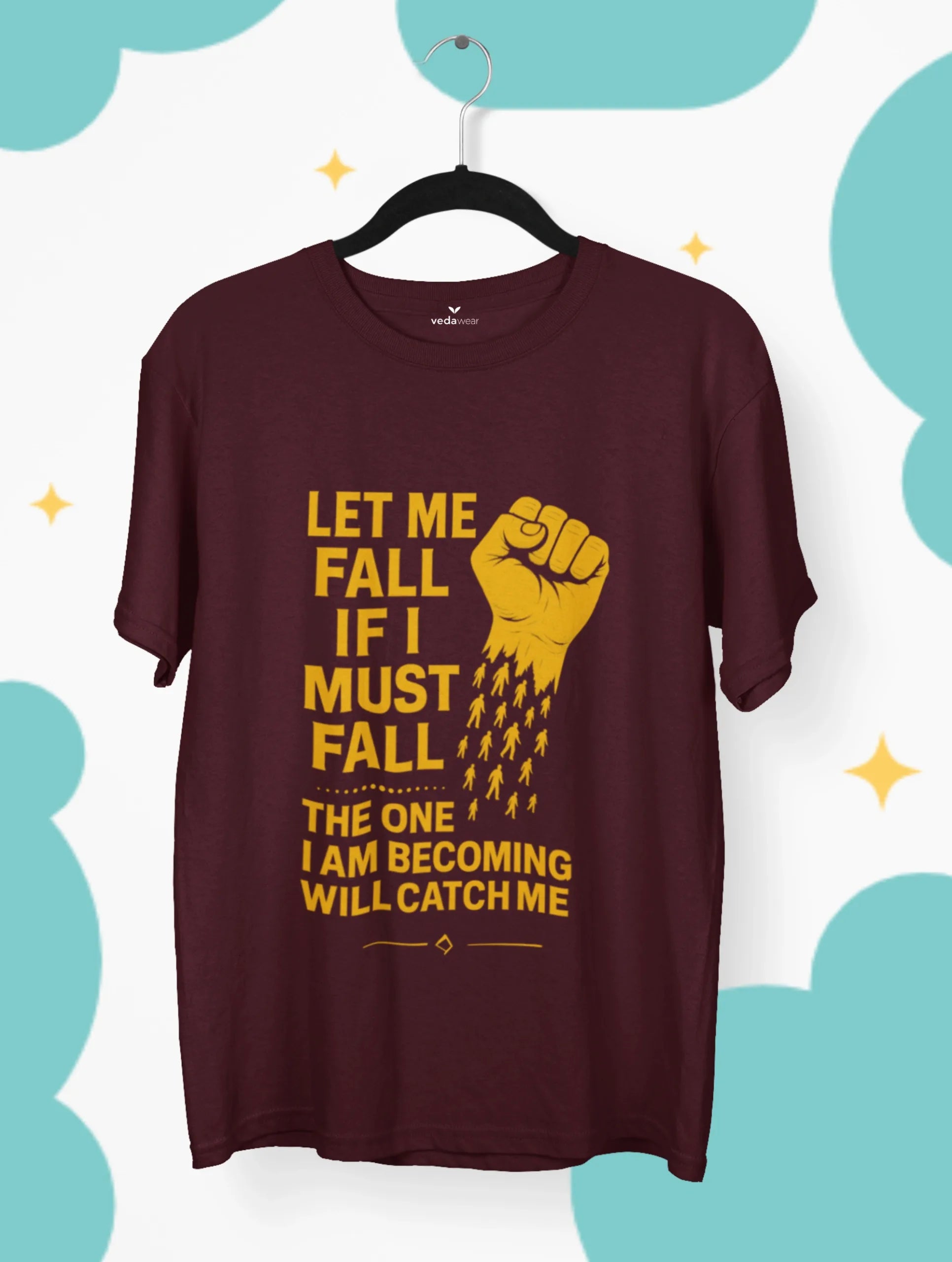 let me fall if i must premium motivational tee vedawear M scaled