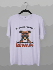 my dog is friendly beware of owner premium funny dog tee vedawear L scaled