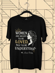 oscar wilde women love quote premium tee navy vedawear B scaled