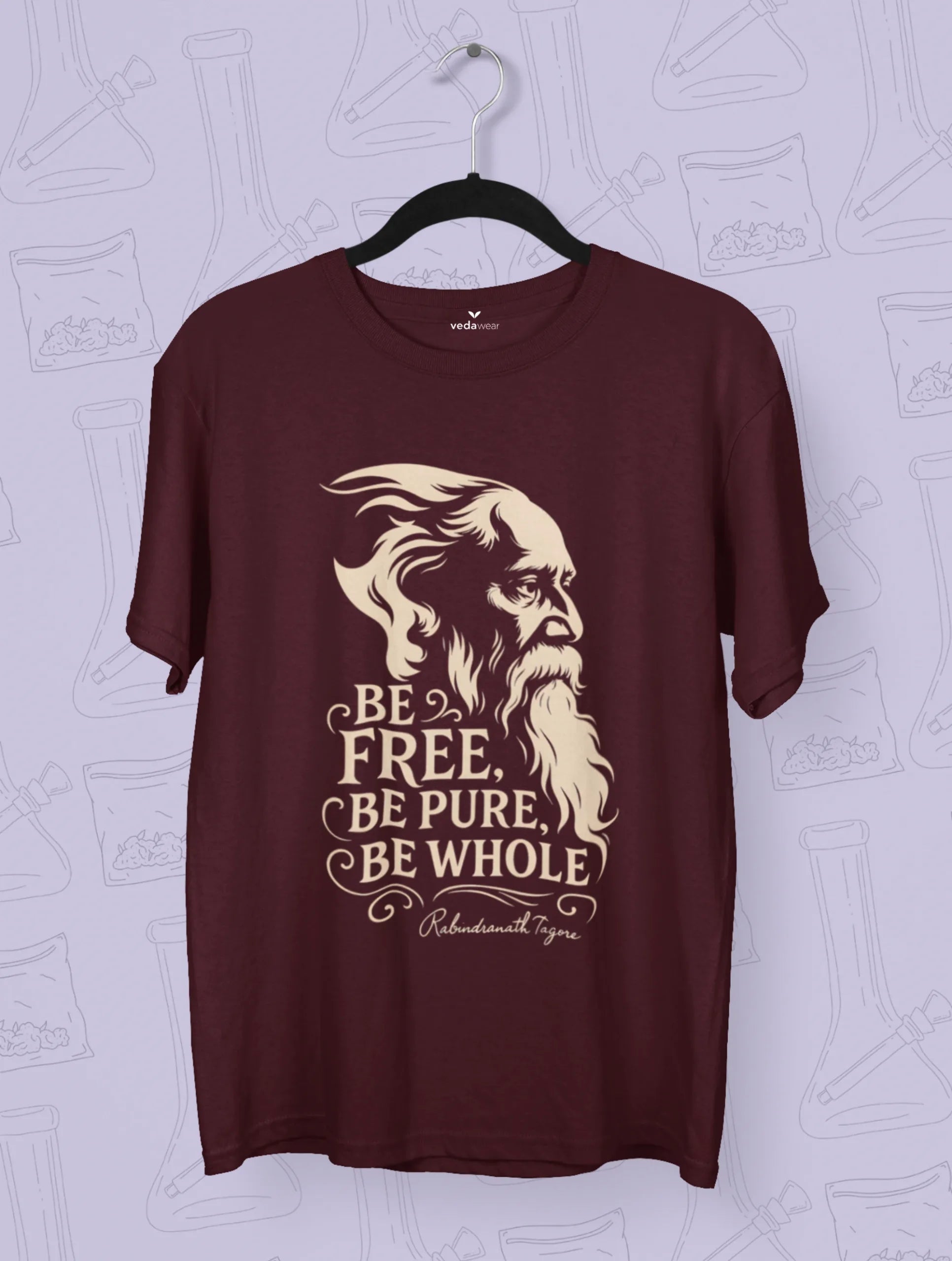 rabindranath tagore quote be free pure whole premium tshirt design vedawear M scaled