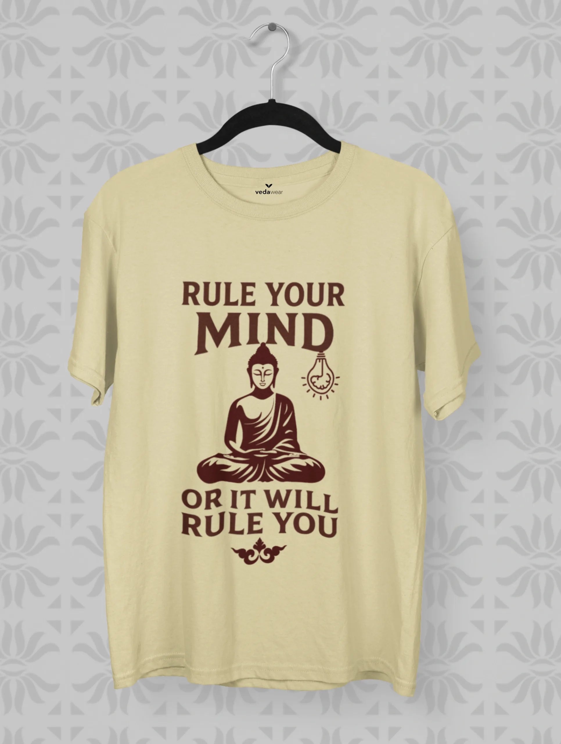 rule your mind or it will rule you buddha white tee vedawear Be scaled