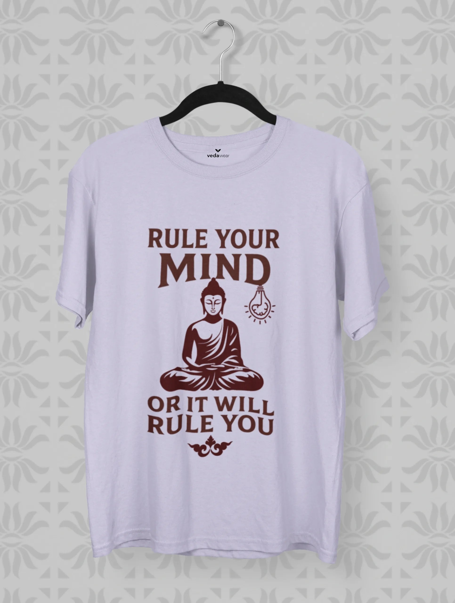 rule your mind or it will rule you buddha white tee vedawear L scaled