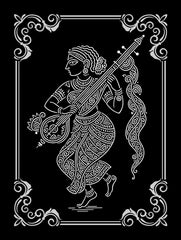 Sacred Lines – Kolam Folk Art Premium Tee