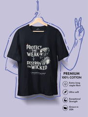 shivaji maharaj protect weak destroy wicked premium black tee vedawear scaled