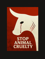 stop animal cruelty black premium tshirt vegan awareness design vedawear D scaled