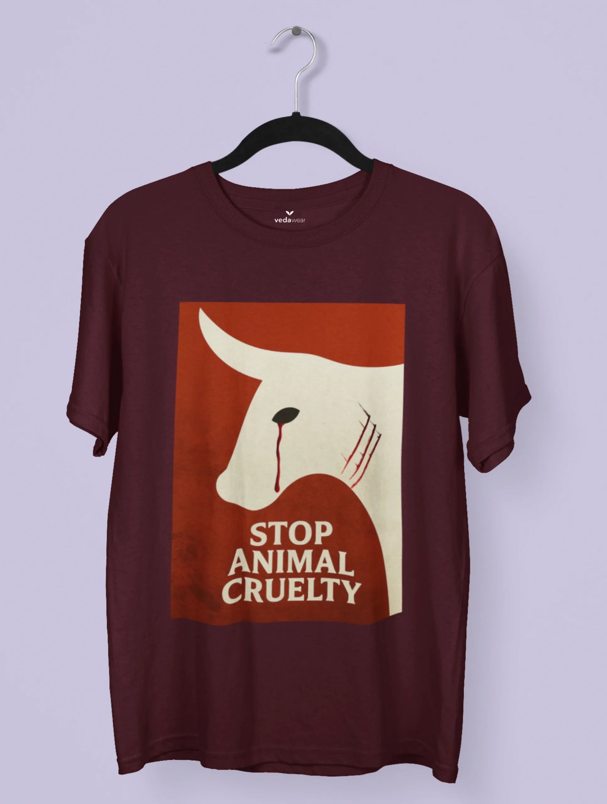stop animal cruelty black premium tshirt vegan awareness design vedawear M scaled