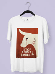 stop animal cruelty black premium tshirt vegan awareness design vedawear W scaled