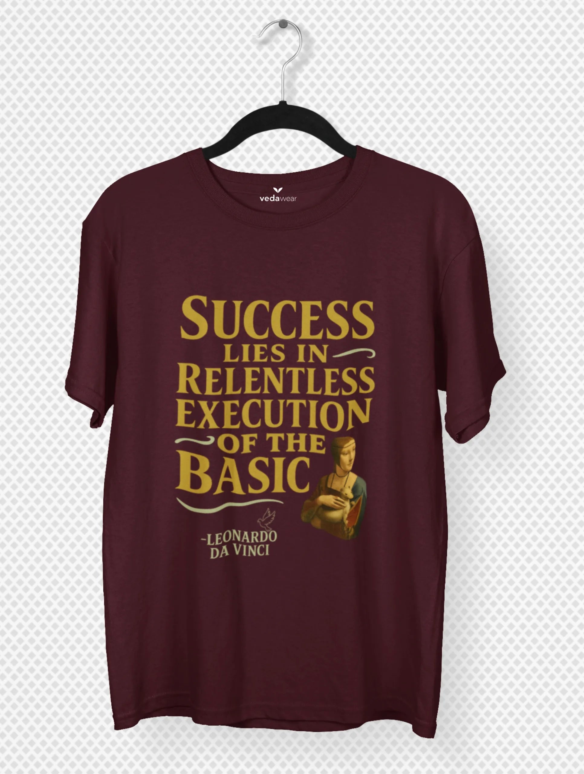 success lies in relentless execution leonardo da vinci quote premium tee vedawear M scaled