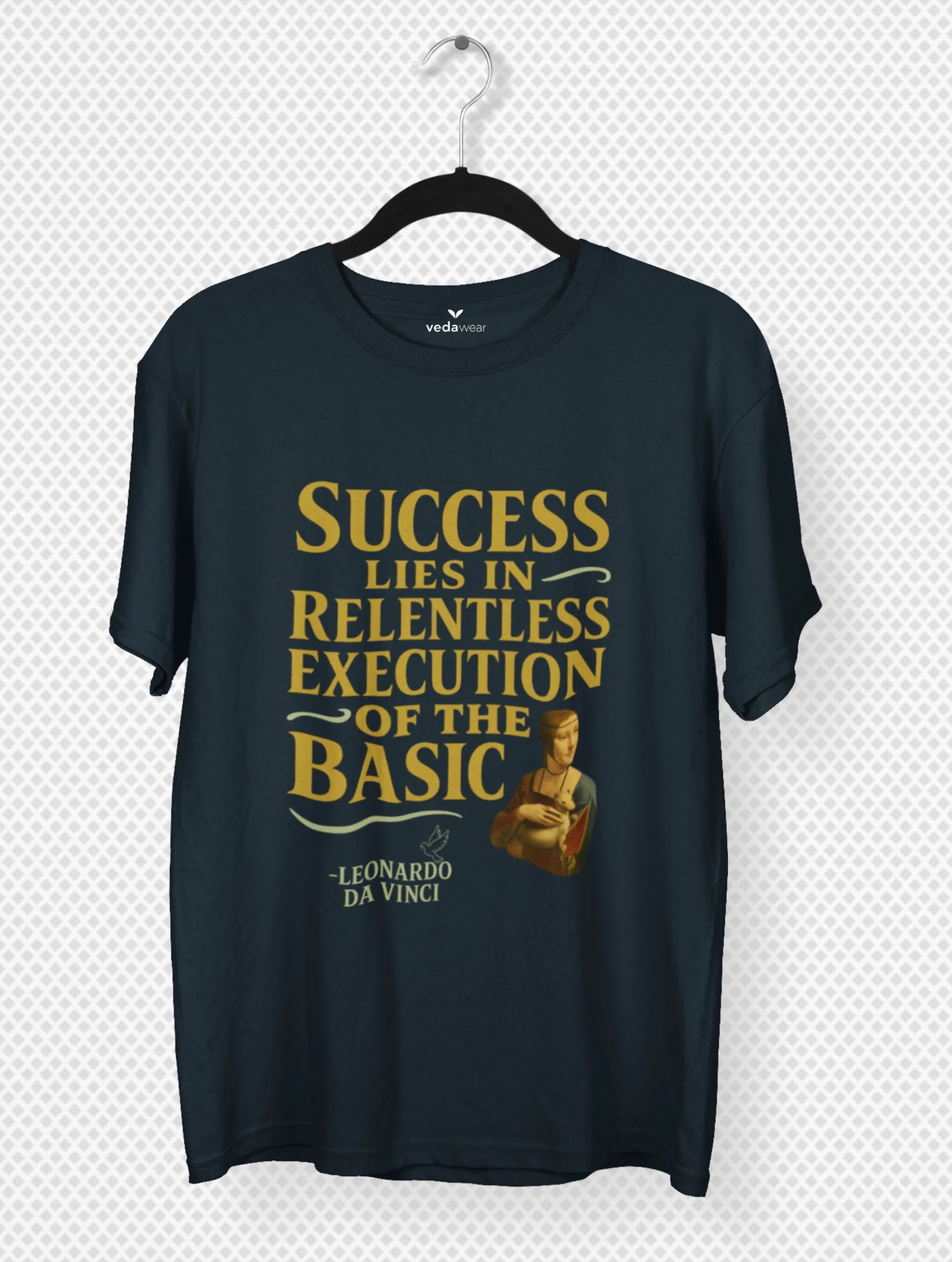 success lies in relentless execution leonardo da vinci quote premium tee vedawear NB scaled