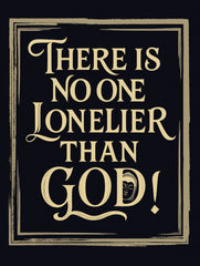 there is no one lonelier than god typography black tee vedawear D scaled