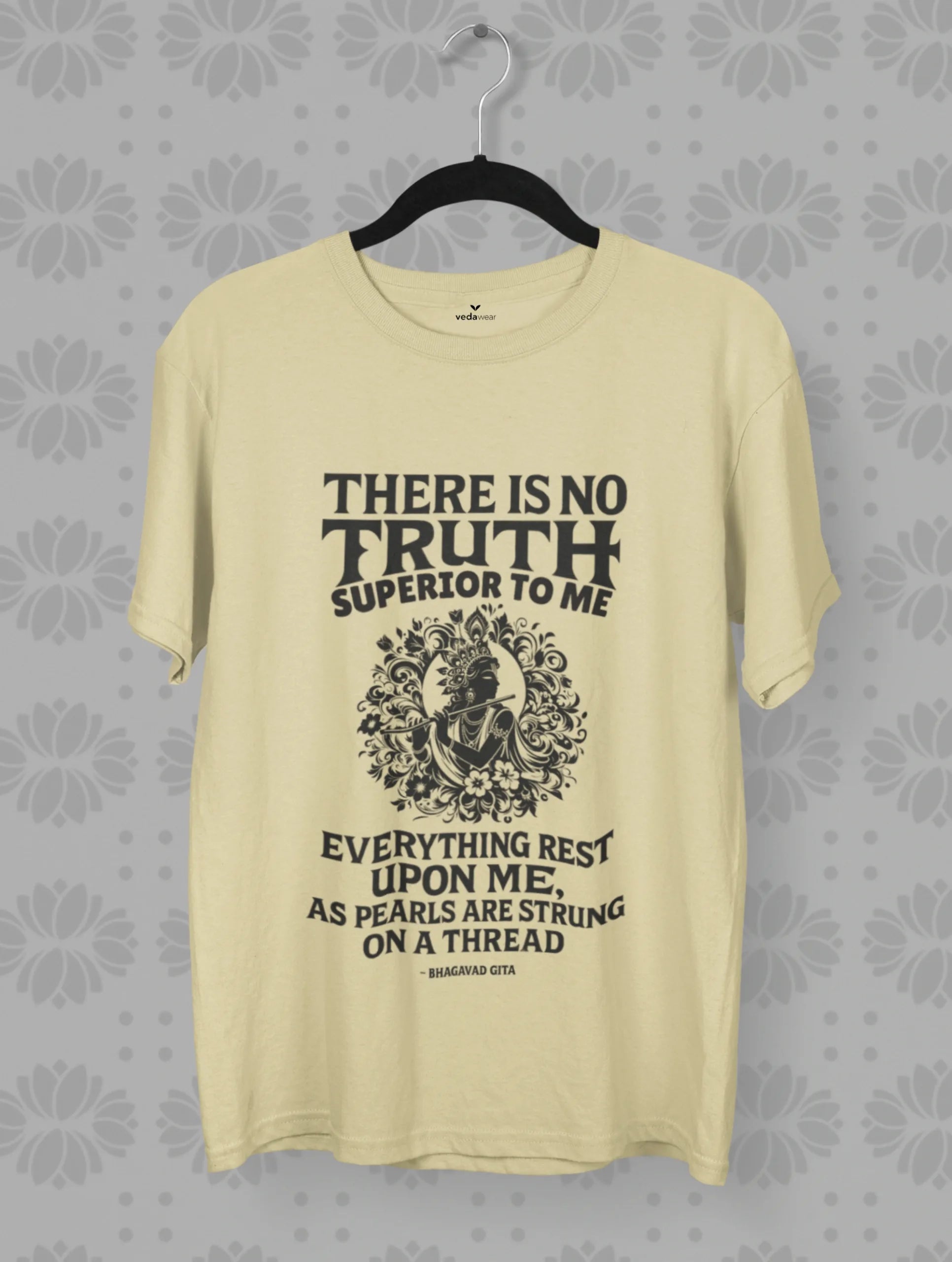 there is no truth superior to me bhagavad gita krishna tee vedawear Be scaled