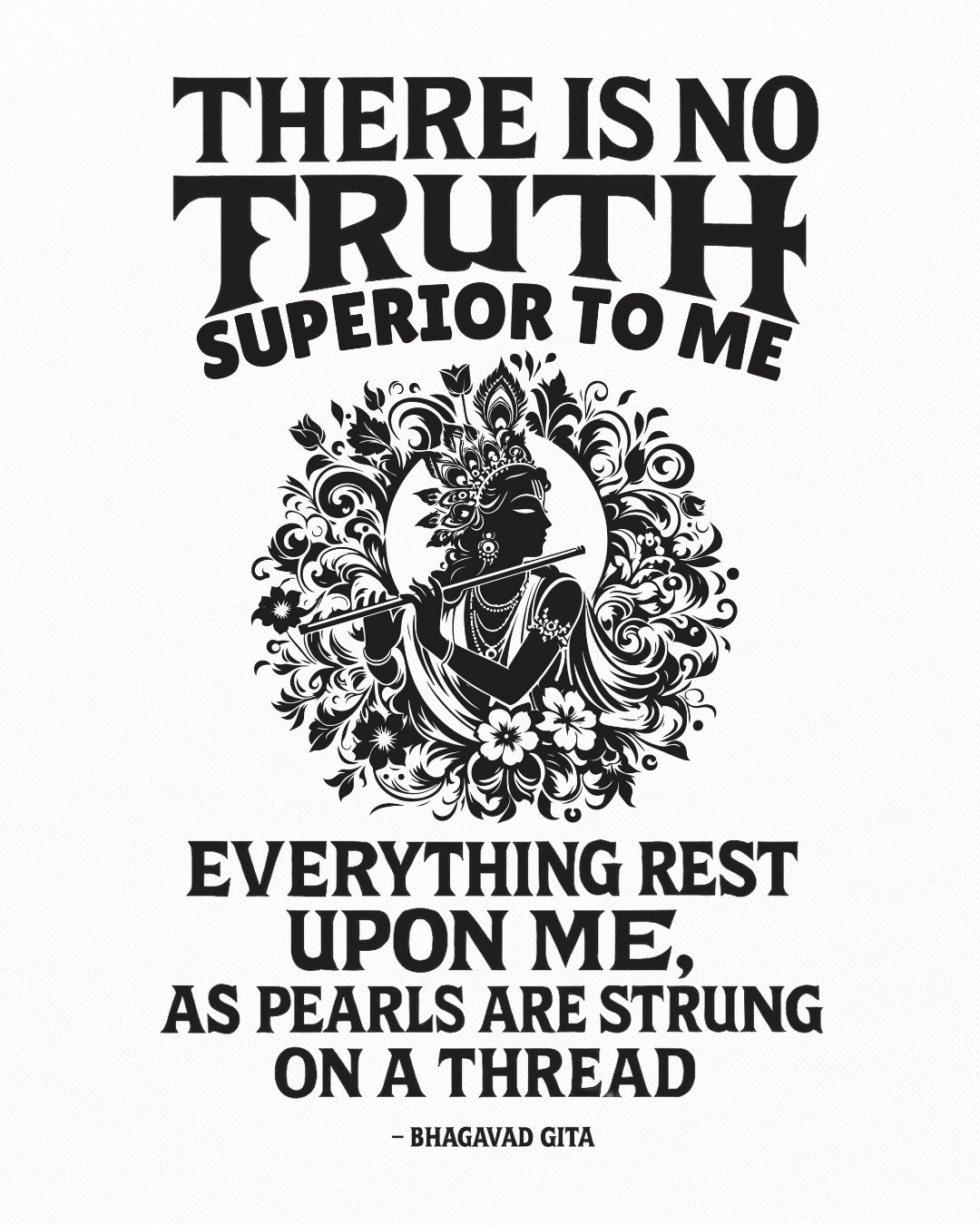 there is no truth superior to me bhagavad gita krishna tee vedawear D